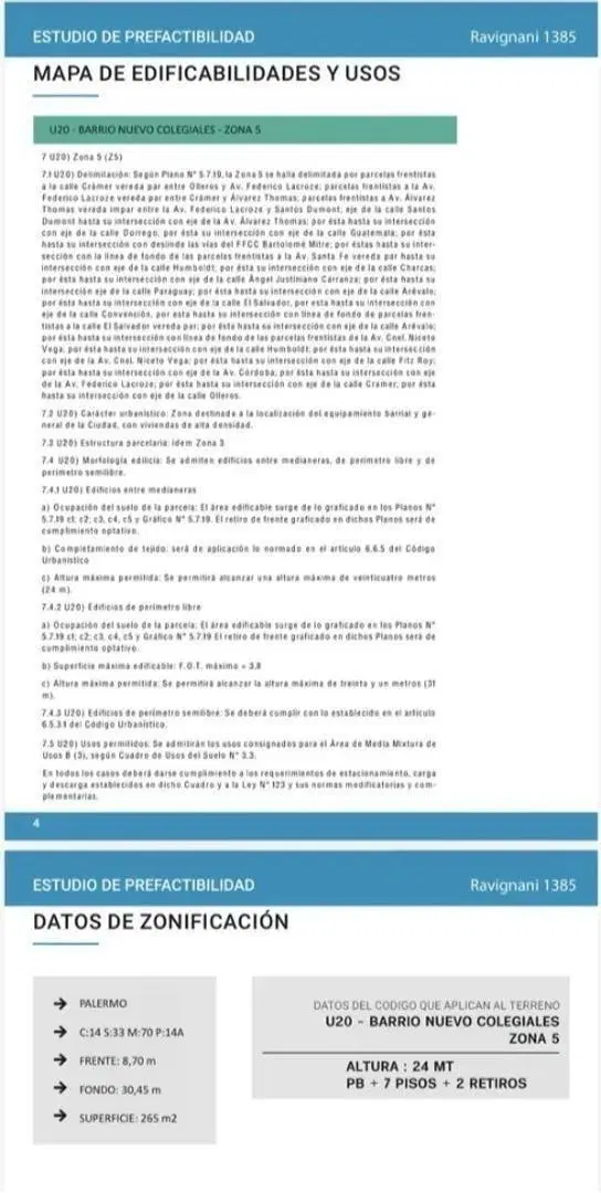 VENTA LOTE 8, 70 x 30.45 EXCELENTE UBICACIÓN - PALERMO 1