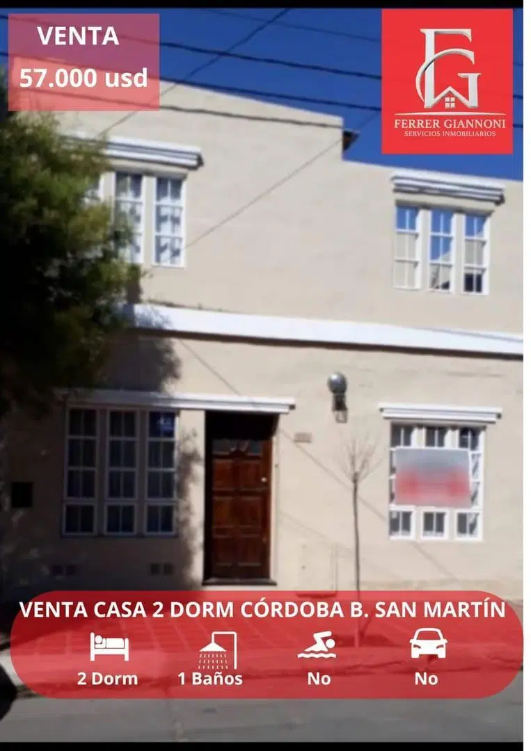 SE VENDE CASA PH CORDOBA B° SAN MARTIN 2 DORMITORIOS QUINCHO Y TERRAZA PROPIA APTO CRÉDITO 8