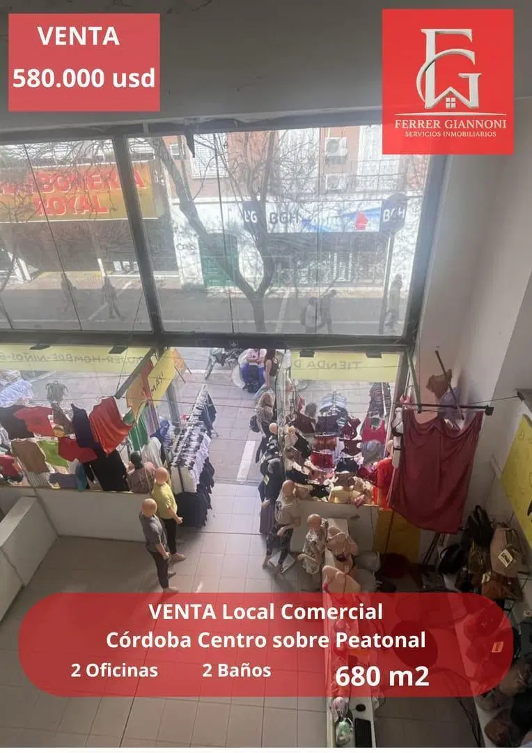 VENTA LOCAL CORDOBA CENTRO SOBRE PEATONAL 680 MTS 3