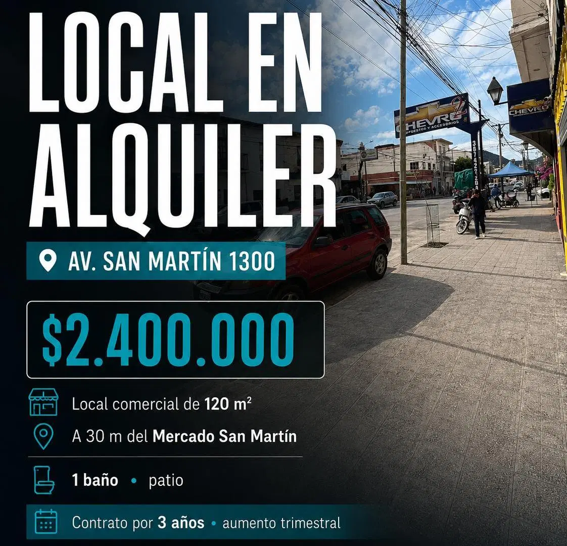 LOCAL COMERCIAL EN ALQUILER | AV. SAN MARTÍN 1300 4