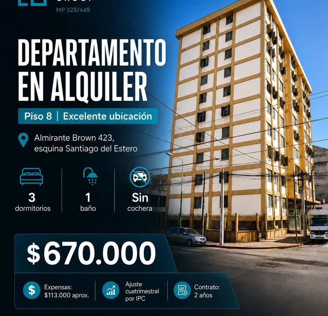 DEPARTAMENTO EN ALQUILER | BROWN Y SANTIAGO DEL ESTERO 4