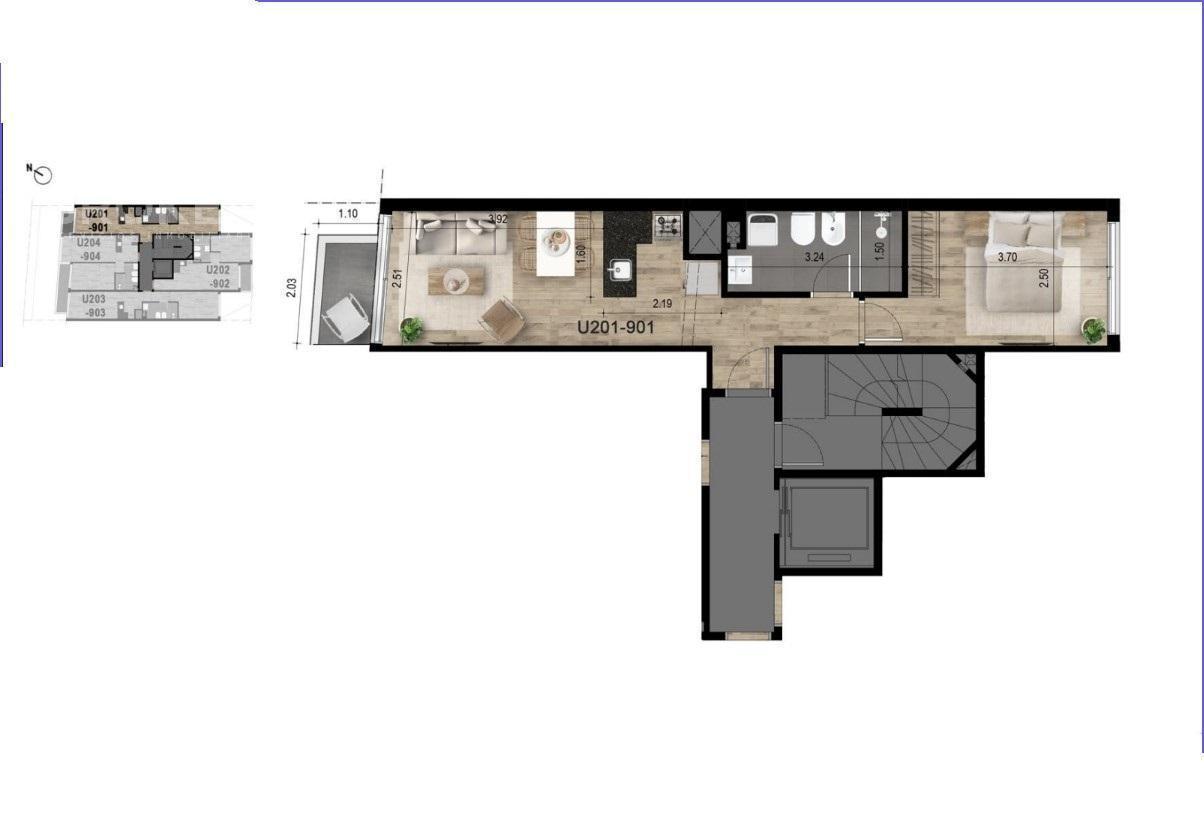Foto de Apartamento de un dormitorio en venta en Centro - 301, imagen 1