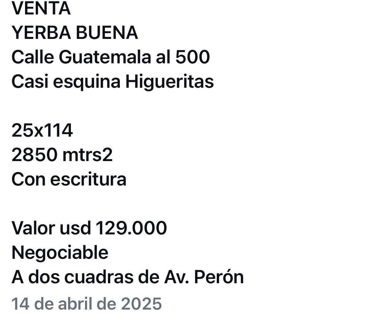 Foto de GRAN OPORTUNIDAD!! IMPORTANTE LOTE EN VENTA - YERBA BUENA -ATENCION, imagen 4