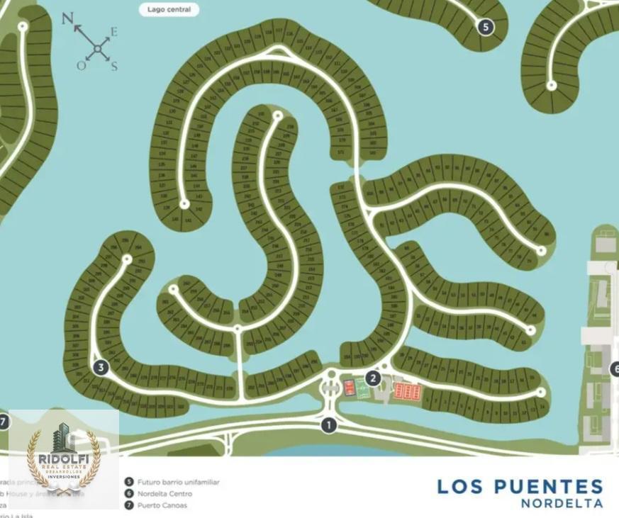 Foto de Lote al Agua en Los Puentes Nordelta | Venta Terreno Fondo a Laguna, imagen 2