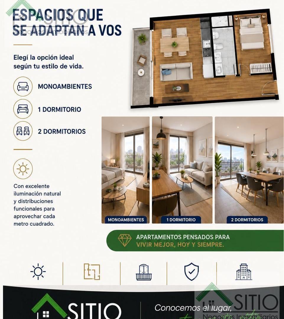 Foto de Venta de apartamento de 1 dormitorio a pasos de Tres Cruces, imagen 1