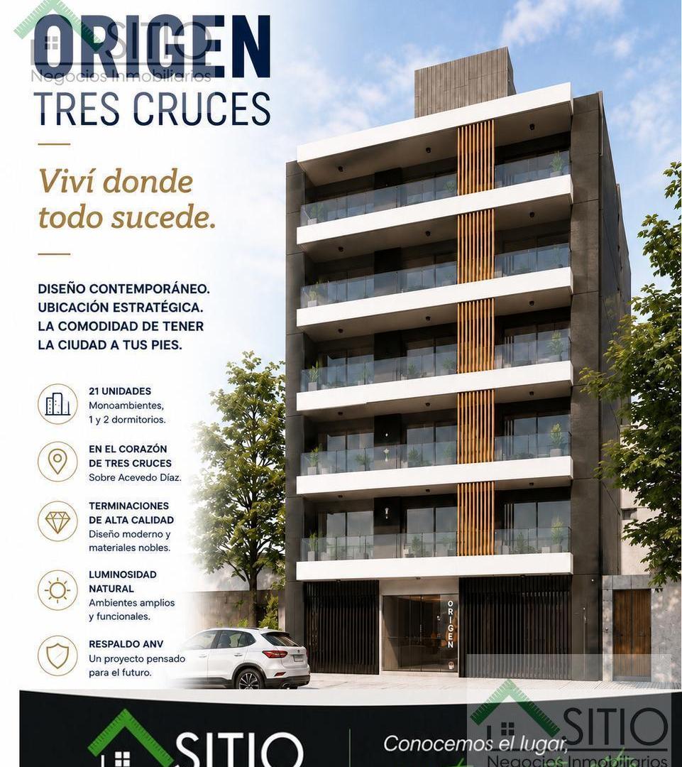 Foto de Venta de apartamento de 1 dormitorio a pasos de Tres Cruces, imagen 3