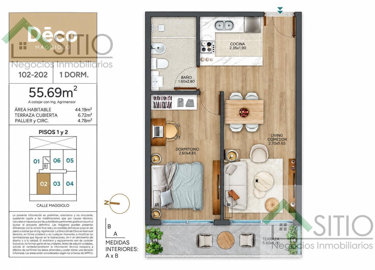 Foto de Venta de apartamento de 1 dormitorio en Cordon, imagen 1