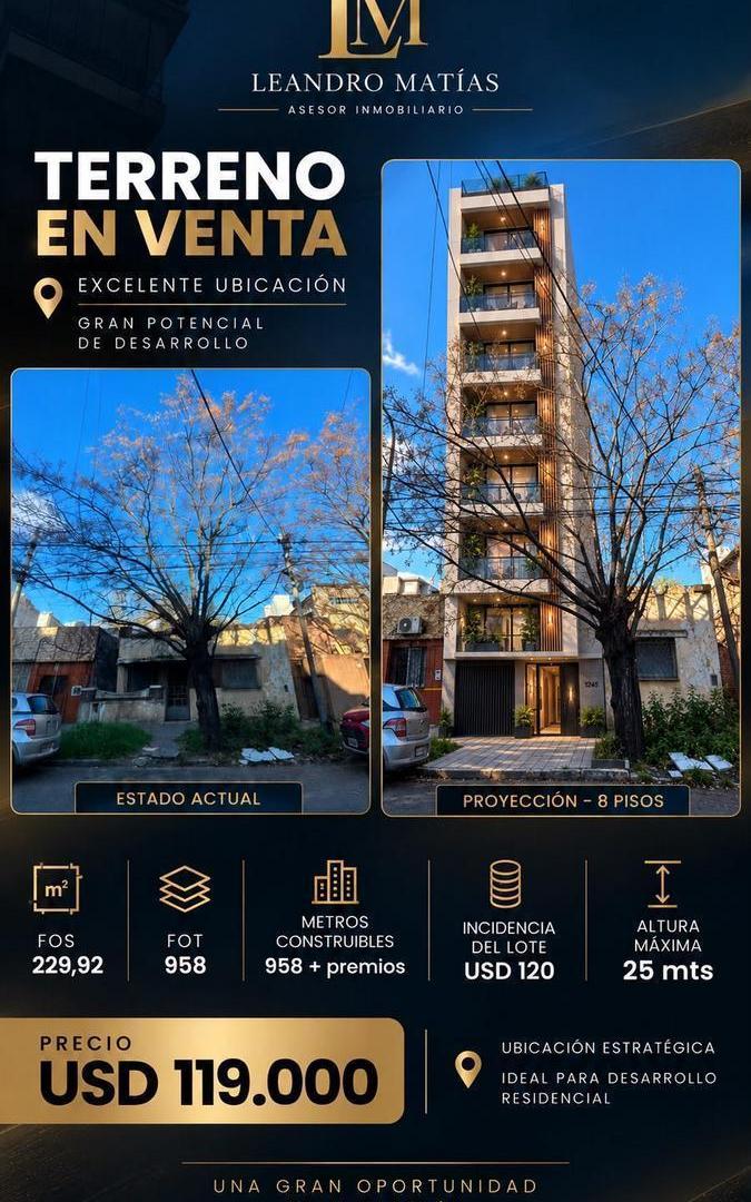 Foto de LOTE 294 M² APTO DESARROLLADOR HORNO 2900 CASEROS, imagen 1