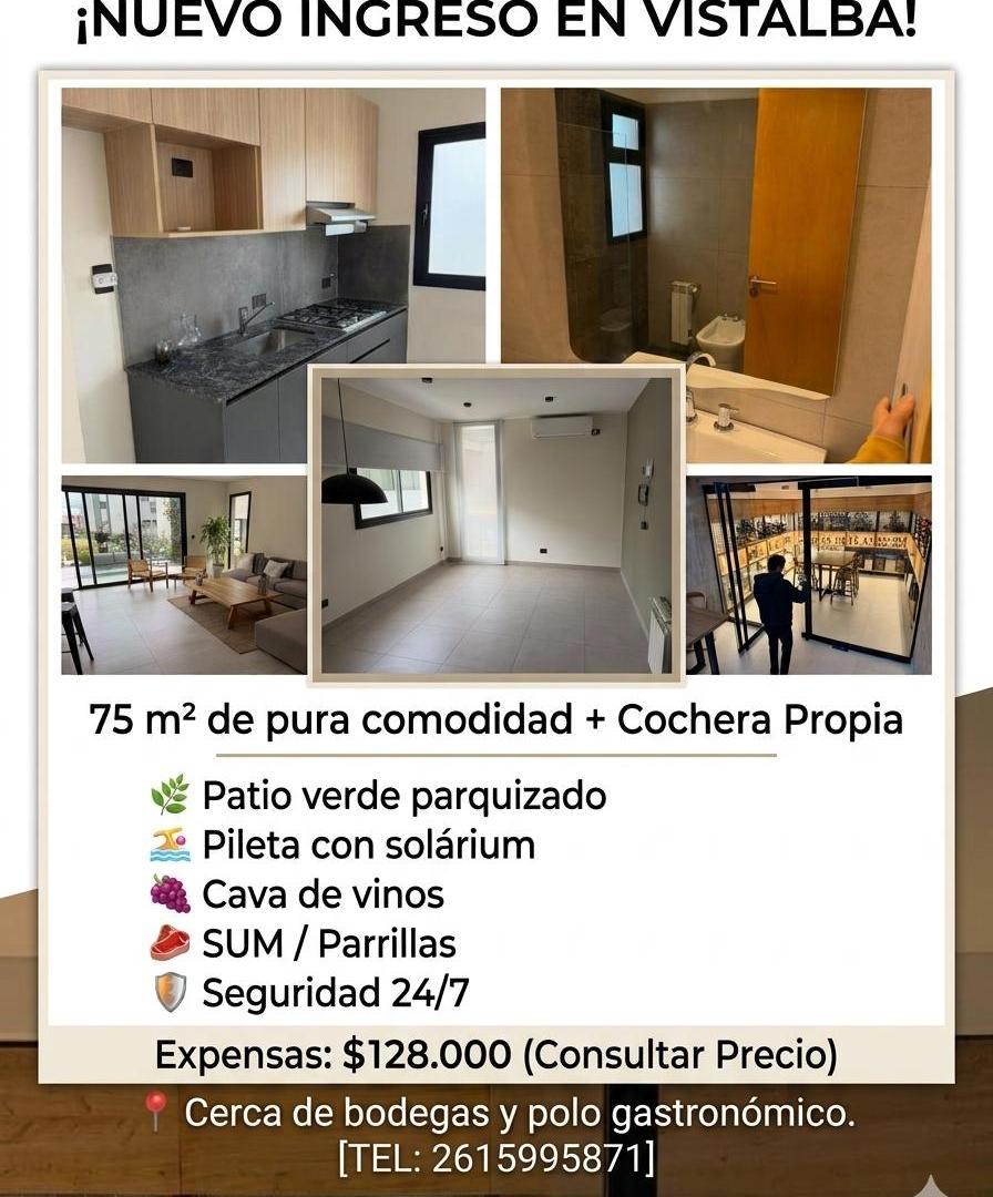 Foto de Departamento en Vistalba – Cochera, Pileta, SUM y Cava Privada, imagen 4