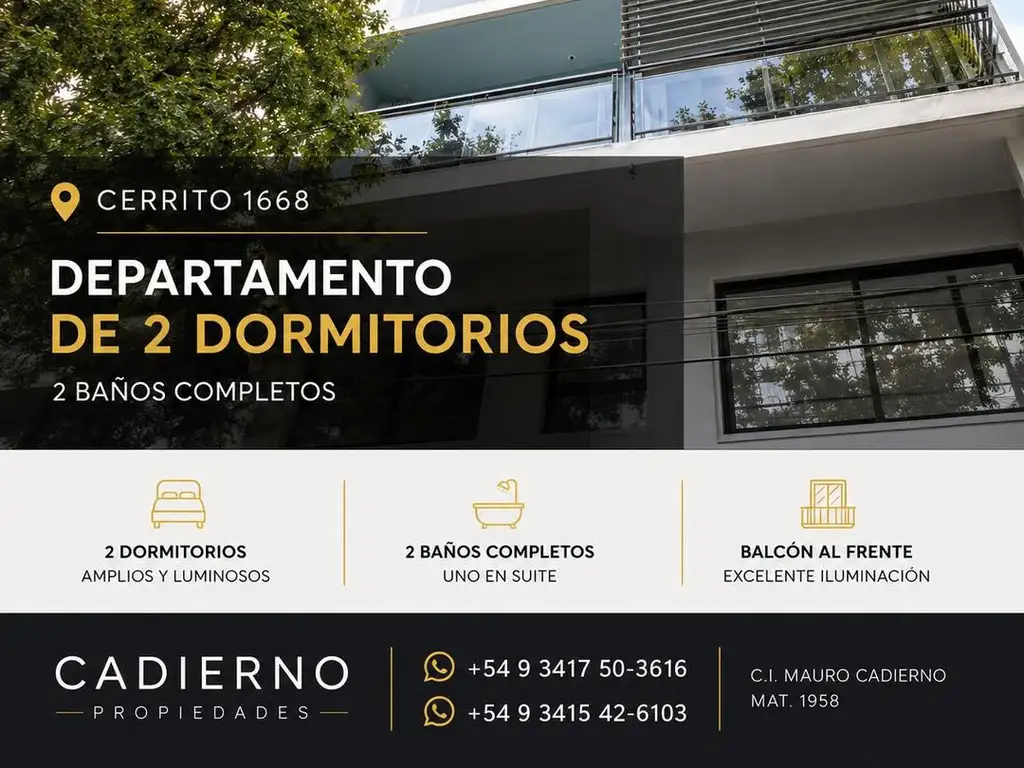Foto de Departamento de dos dormitorios Cerrito 1668, imagen 1