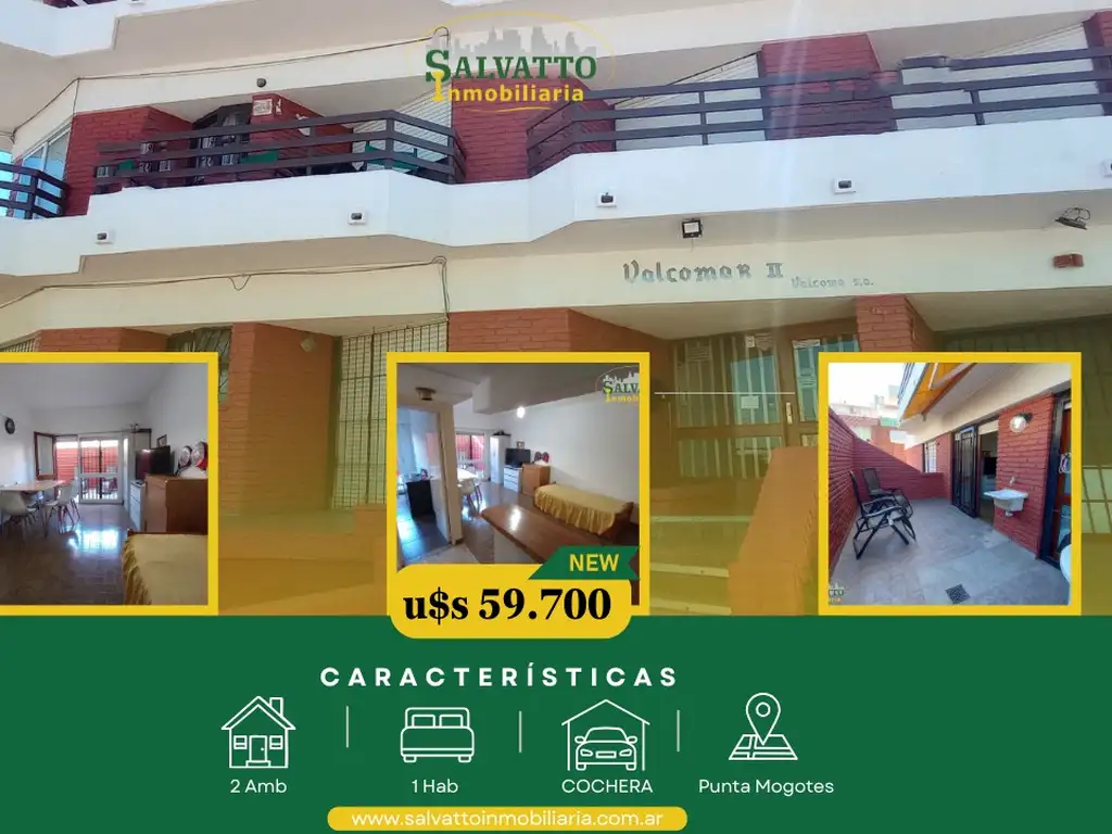 Foto de Departamento 2 ambientes con cochera en Punta Mogotes, imagen 1