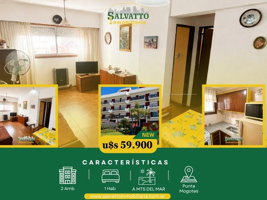 Foto de Departamento 2 ambientes en edificio sobre la costa en Punta Mogotes, imagen 2