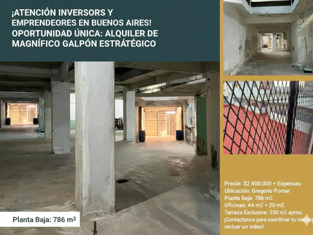 Foto de Oferton! Deposito con dep 880 m2, cub1100m2 total en Pompeya, imagen 1