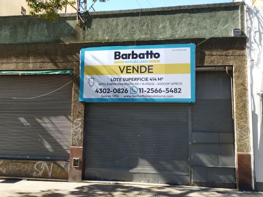 Foto de TERRENO DE 11.30 X 34.35 -IDEAL EMPRENDIMIENTO PB + 14 PISOS, imagen 1