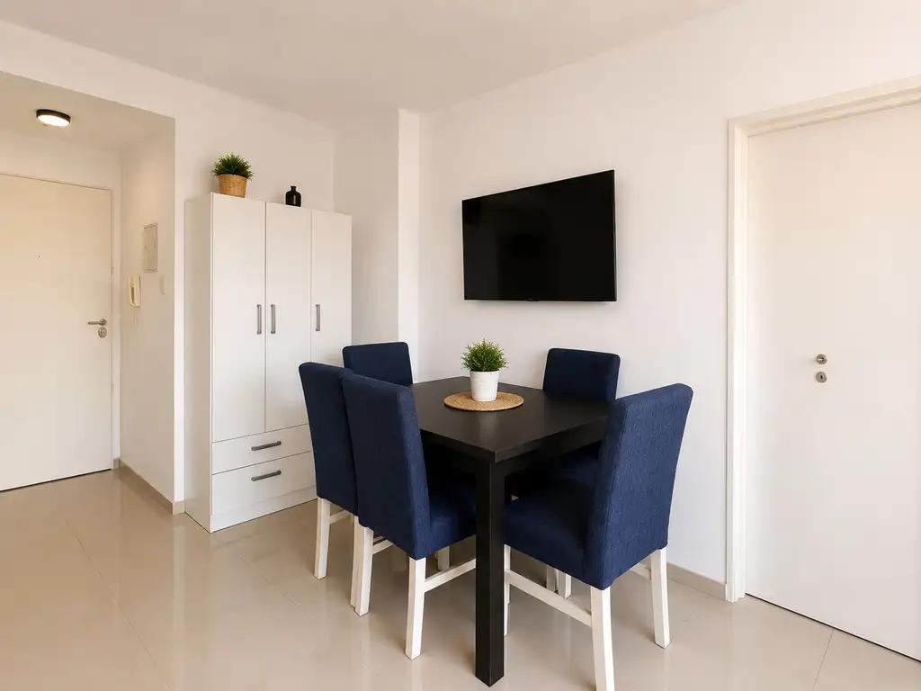 Foto de Monoambiente Amoblado Moderno y Luminoso con Balcón y lavarropas, imagen 5
