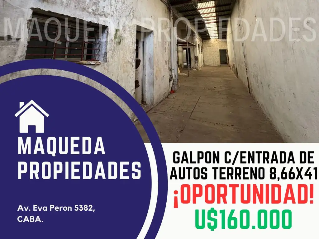 Foto de Local C/ Entrada De Autos, 2 Ambientes, Galpon Y Fondo Libre Terreno De, imagen 1