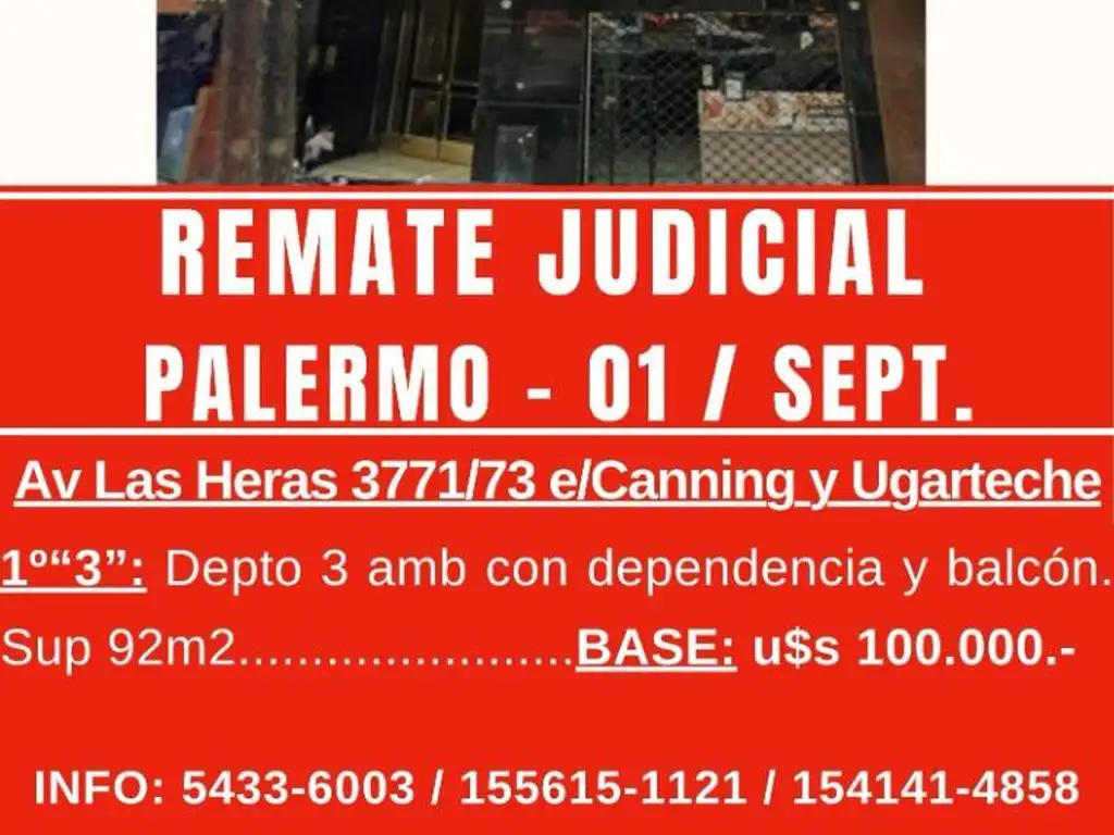 Foto de EN REMATE JUDICIAL - DEPTO 3 AMBC/DEP Y BALCON - PALERMO, imagen 1