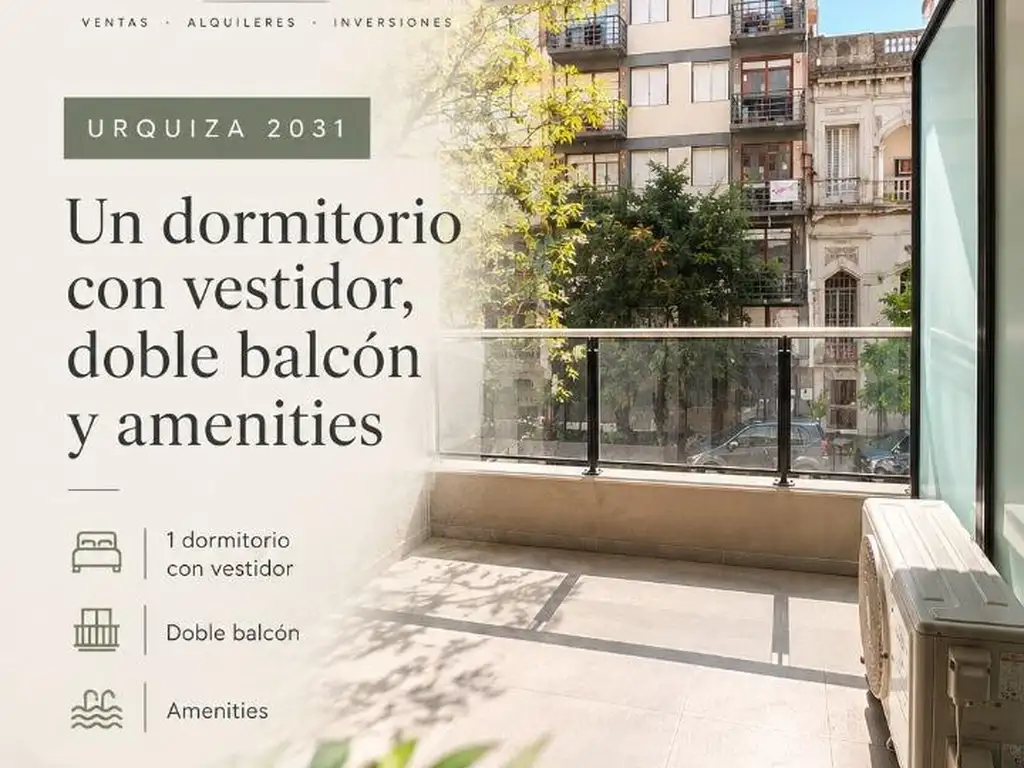 Foto de Urquiza 2031 | Un dormitorio con vestidor, doble balcón, imagen 1