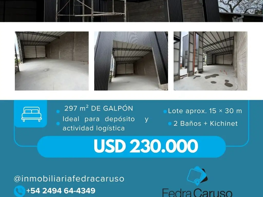 Foto de Galpón en venta en Pujol y Primera Junta – 297 m², imagen 1