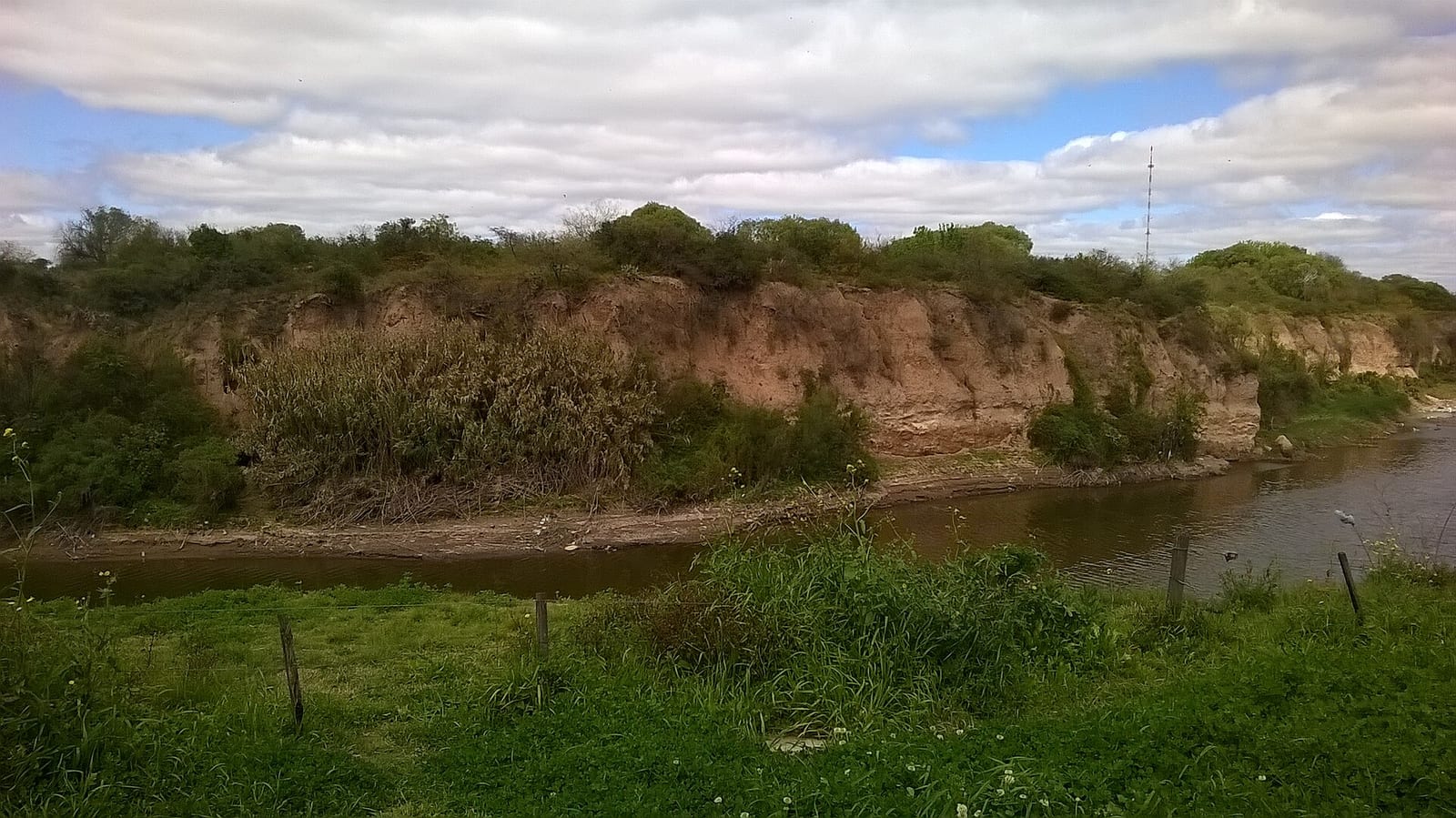 Barranca sur del arroyo Saladillo en Rosario, próxima a su desembocadura en el Parque Regional Sur