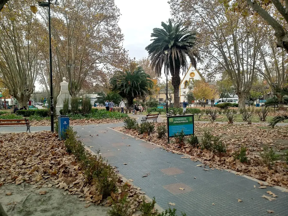 Plaza Emilio Mitre en la localidad de Ingeniero Maschwitz, a la que pertenece San Matías